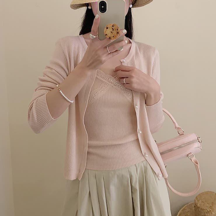 ニットカーディガン&キャミ【韓国ファッション】 | Girly Doll | 詳細画像21 