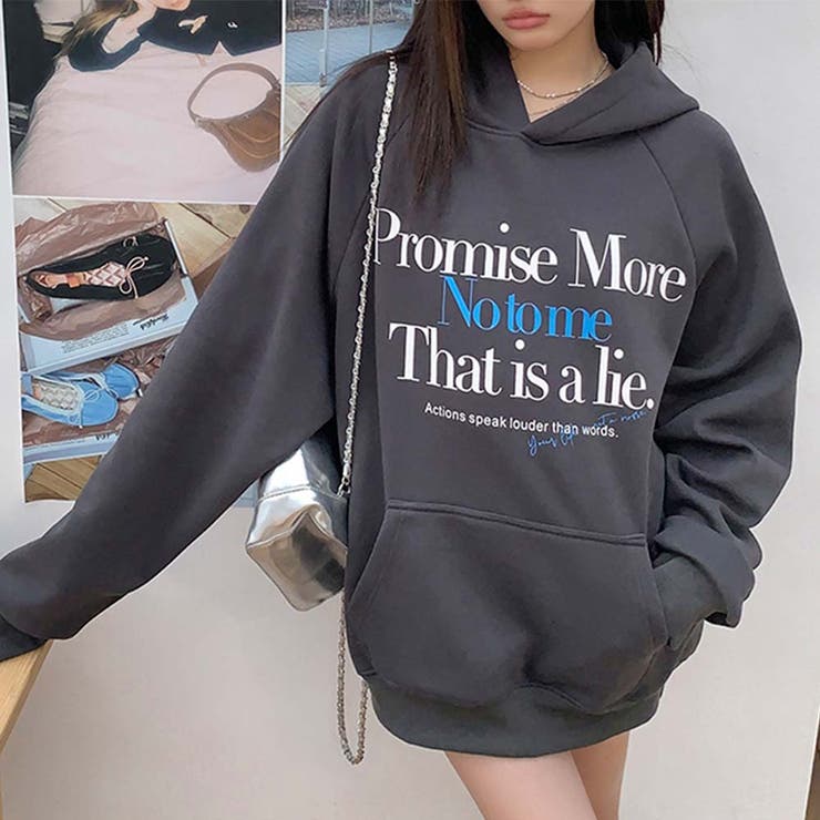 グレー | トレーナー【韓国ファッション】 | Girly Doll