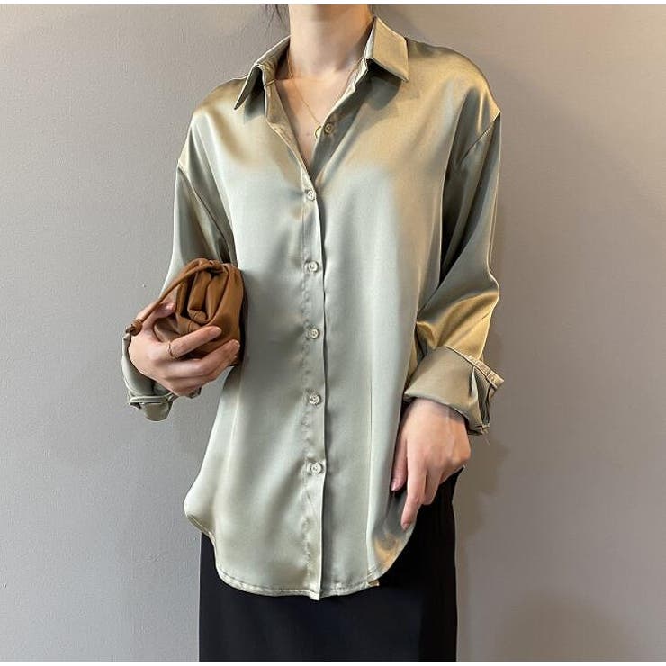サテンシャツ【韓国ファッション】 | Doula Doula | 詳細画像2 