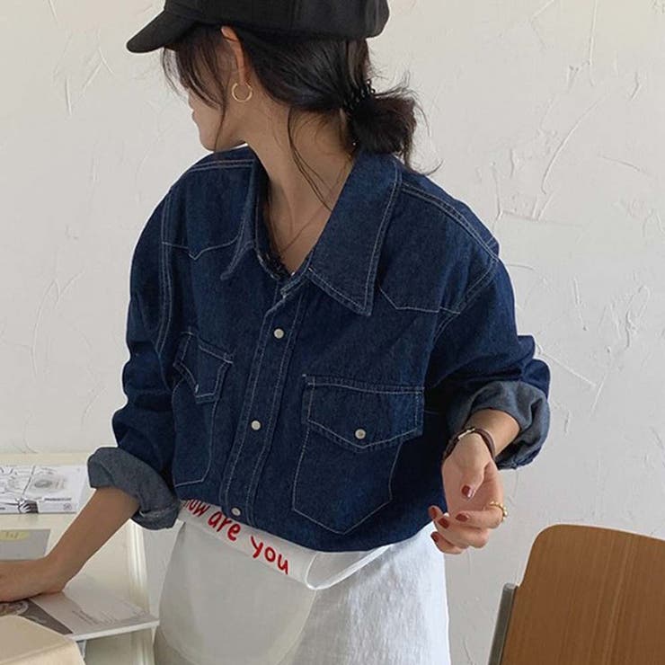 デニムシャツ【韓国ファッション】【春夏新商品】[品番