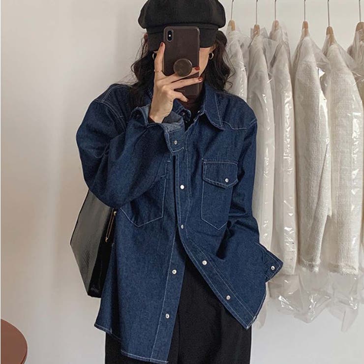 デニムシャツ【韓国ファッション】【春夏新商品】[品番