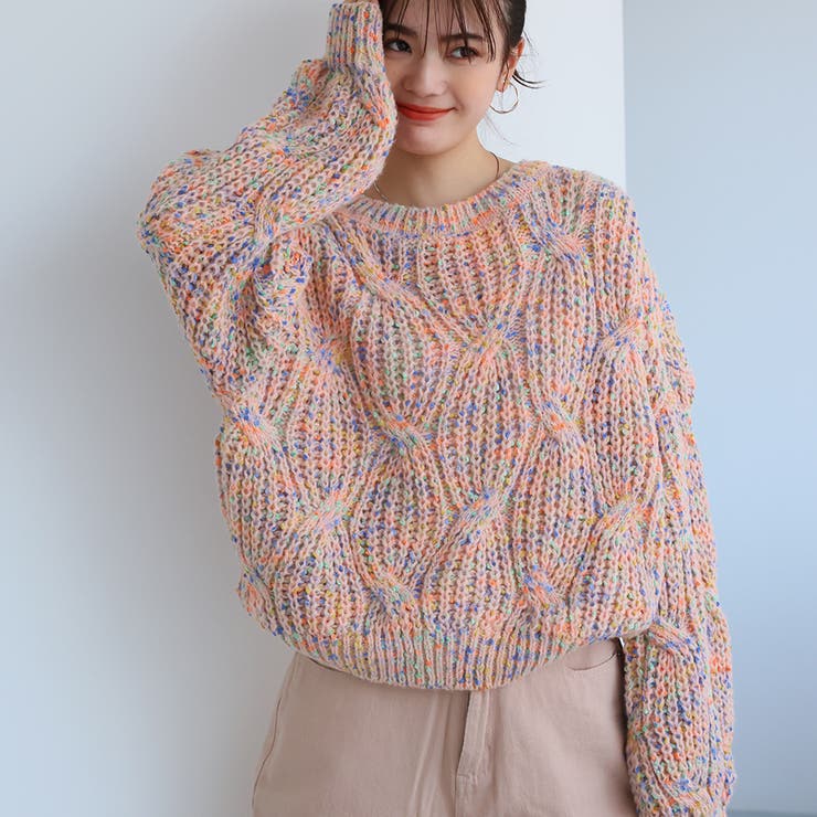 ニット・セーター HUE Mix Knit (4color) BBW18 classicalelf ニット セーター 大人女性のリラックスムードを
