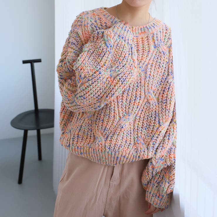 トラッゾドンナ(TORRAZZO DONNA) 多色ミックスプルオーバー