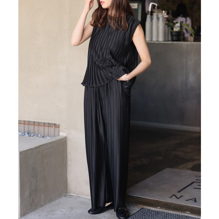 リブニットタンクトップ＆パンツ セットアップ【韓国ファッション】【春夏新商品】 | Doula Doula | 詳細画像2 