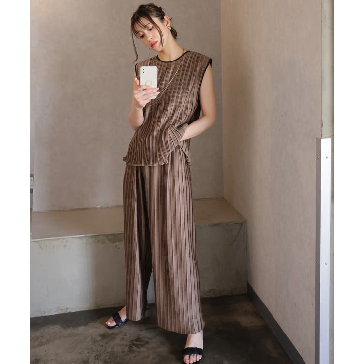 リブニットタンクトップ＆パンツ セットアップ【韓国ファッション】【春夏新商品】 | Doula Doula | 詳細画像8 