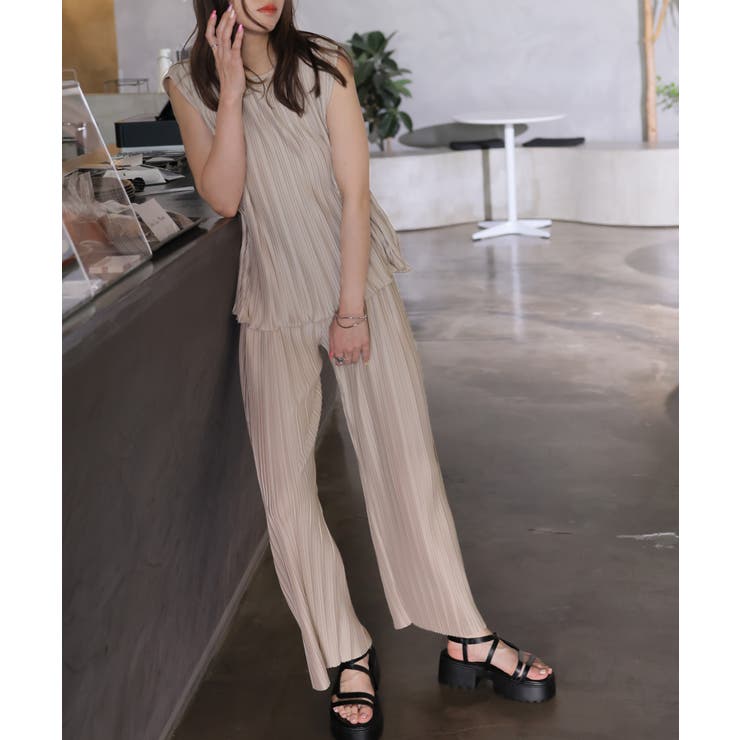 リブニットタンクトップ＆パンツ セットアップ【韓国ファッション】【春夏新商品】 | Doula Doula | 詳細画像11 