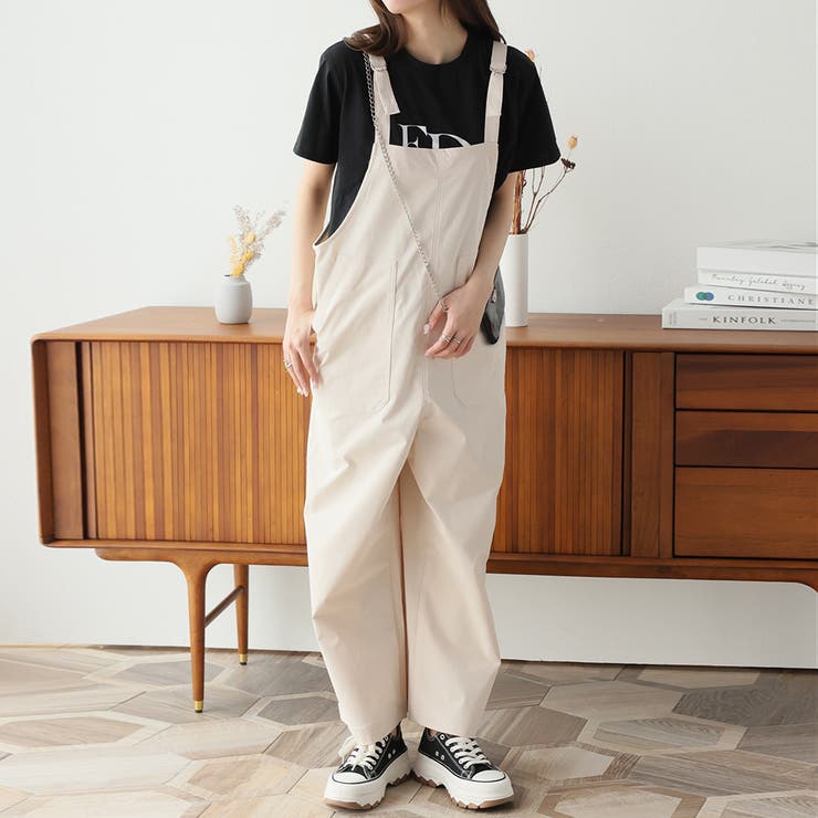 アイボリー | ワイドシルエットベイカーサロペット | Doula Doula