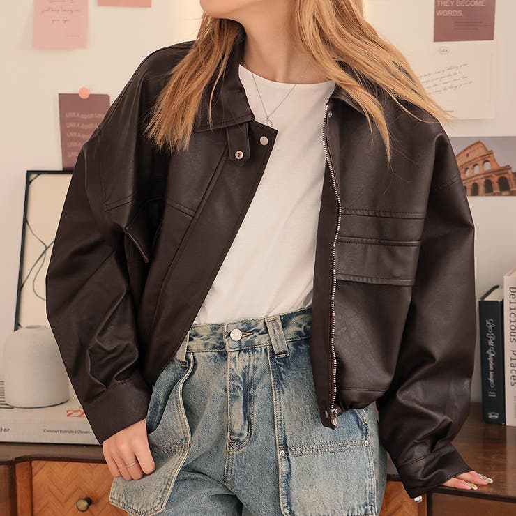 2WAYカラーショートブルゾン | Girly Doll | 詳細画像15 