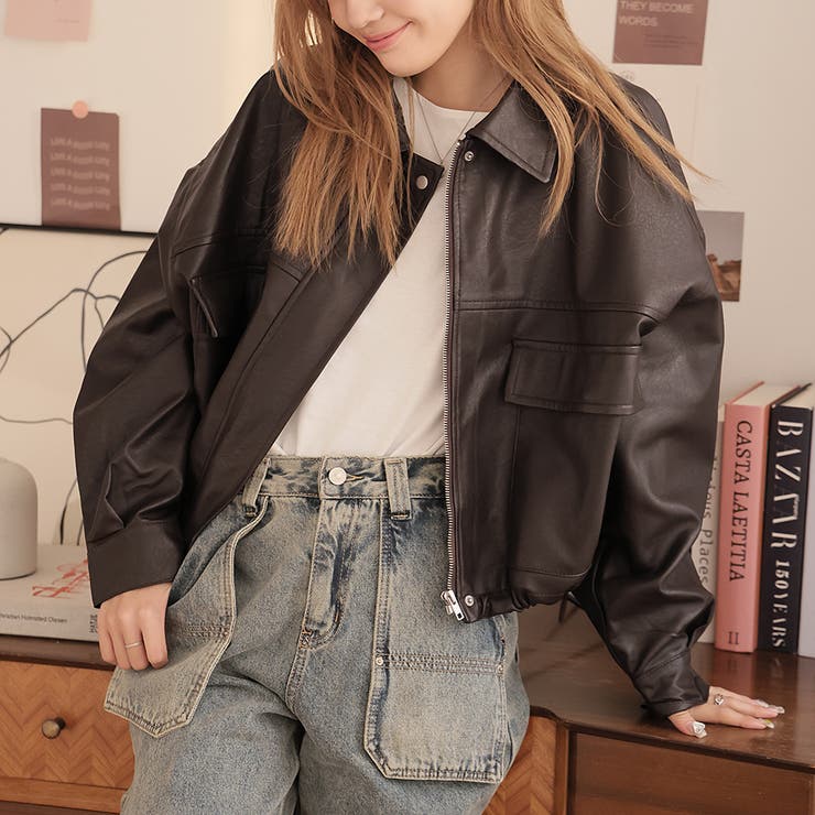 2WAYカラーショートブルゾン | Girly Doll | 詳細画像16 