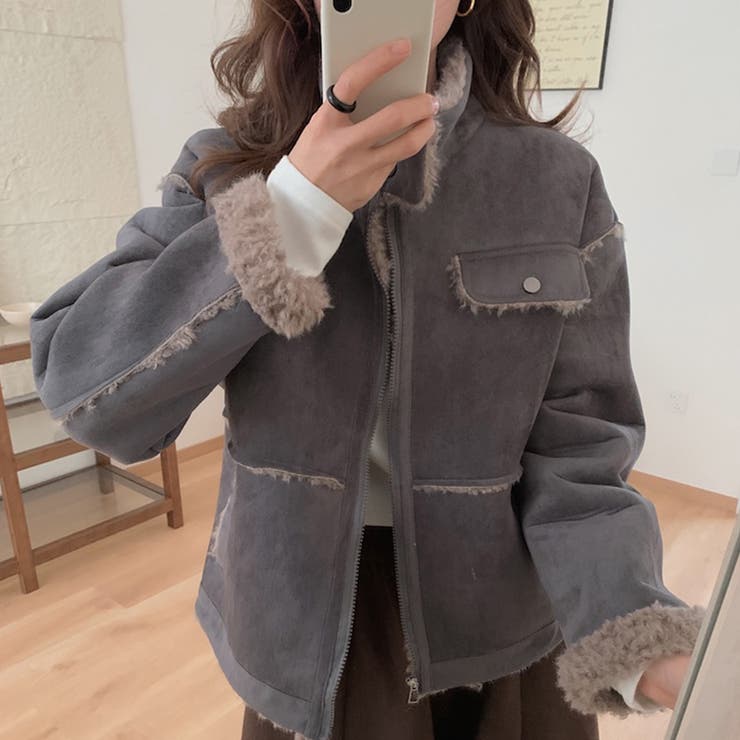 グレー | フリースジャケット | Girly Doll