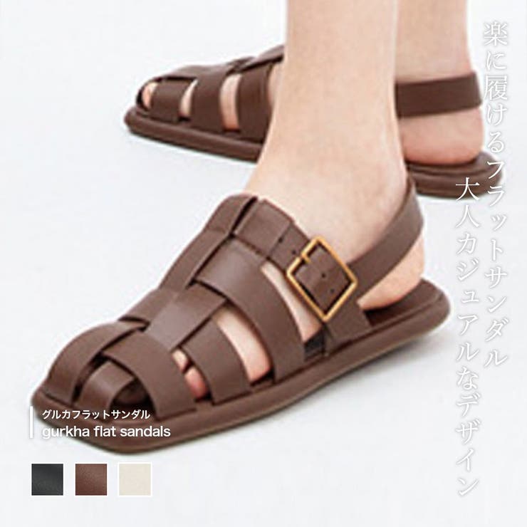 グルカフラットサンダル【韓国ファッション】 | Doula Doula | 詳細画像1 