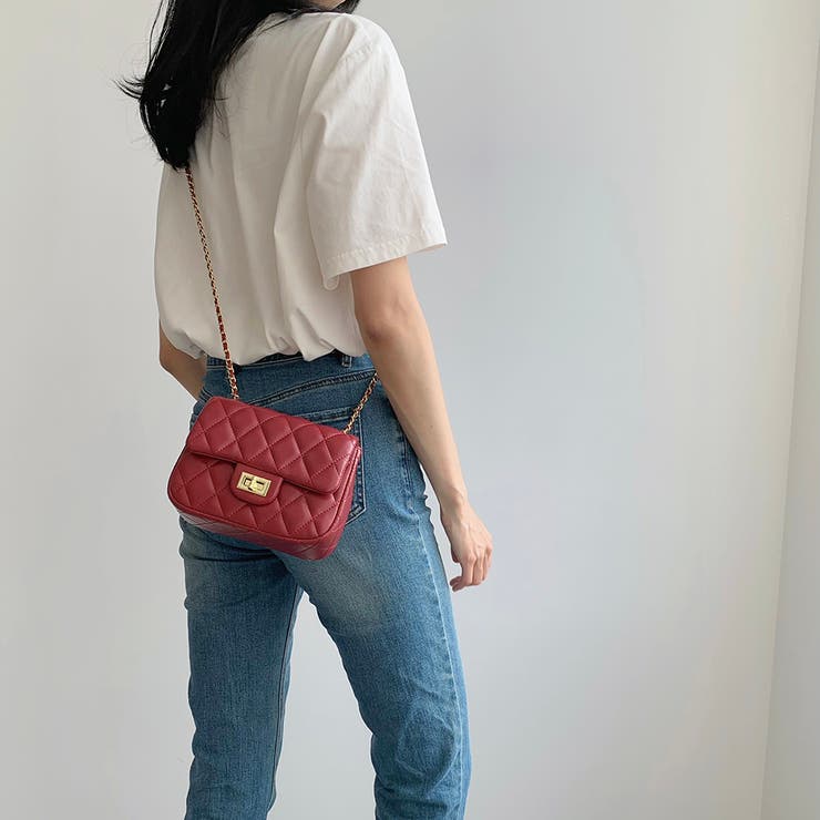 キルティングショルダーバッグ【韓国ファッション】[品番：ZJ000013816