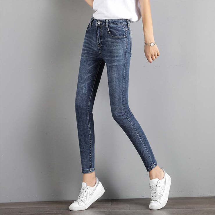 ストレッチデニムスキニーパンツ【韓国ファッション】[品番