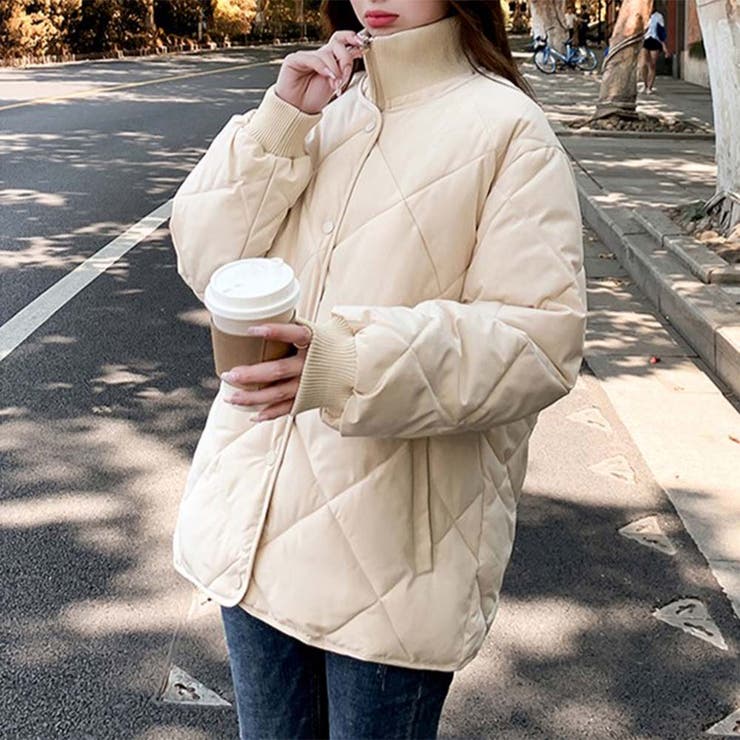 キルティング中綿ジャケット【韓国ファッション】[品番：ZJ000019867