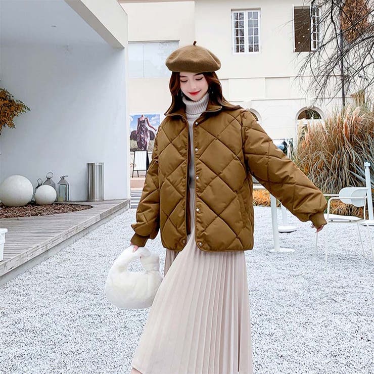 キルティング中綿ジャケット【韓国ファッション】[品番：ZJ000019867