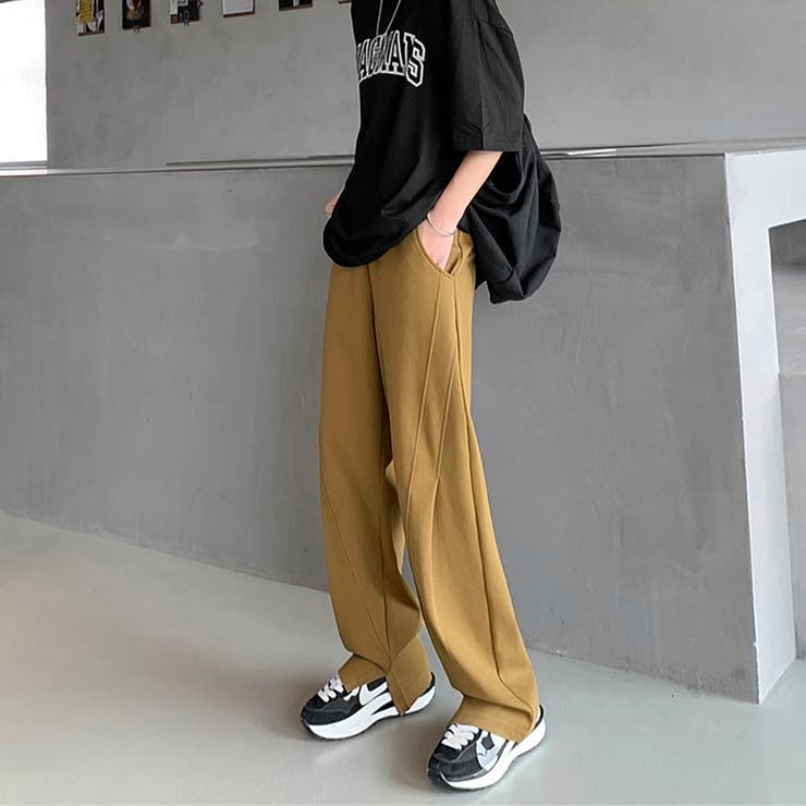 ジップ ルーズ スウェットパンツ ストリート 韓国 2色 hr9849 シンプル バレルレッグルーズスウェットパンツ 2カラー 10440