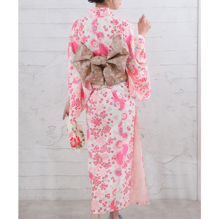 CFIERCE ピンク 花柄 浴衣 楽天市場】浴衣 レディース 単品 花柄 白 ピン 3点セット 着物