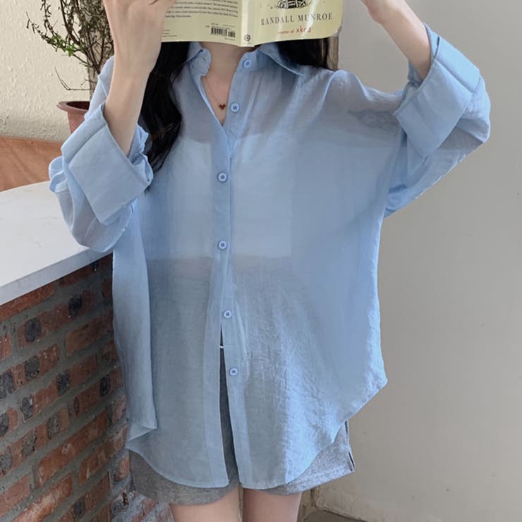 爽やかなシアー素材。シースルーカラーシャツ | Doula Doula | 詳細画像7 