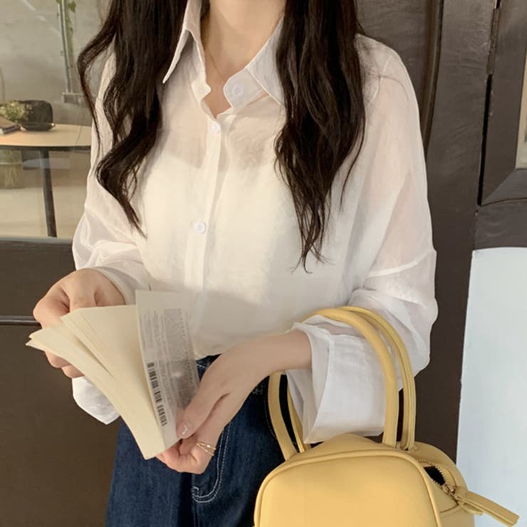 爽やかなシアー素材。シースルーカラーシャツ | Doula Doula | 詳細画像12 