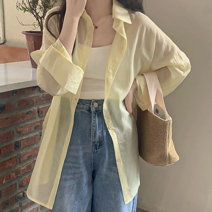 爽やかなシアー素材。シースルーカラーシャツ | Doula Doula | 詳細画像16 