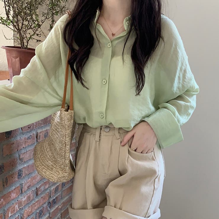 爽やかなシアー素材。シースルーカラーシャツ | Doula Doula | 詳細画像26 