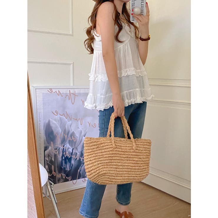 韓国っぽガーリー。コットンフリルキャミソール | Girly Doll | 詳細画像6 