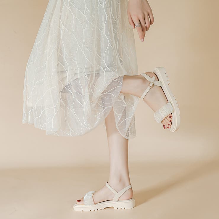 クシュっと感が可愛い。ストラップサンダル | Girly Doll | 詳細画像9 