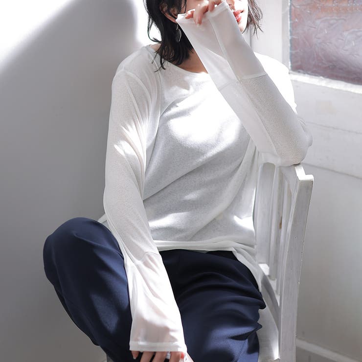 シアークルーネックプルオーバー【韓国ファッション】【春夏新商品】 | Doula Doula | 詳細画像4 