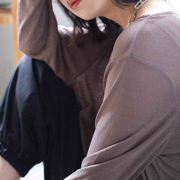 シアークルーネックプルオーバー【韓国ファッション】【春夏新商品】 | Doula Doula | 詳細画像16 