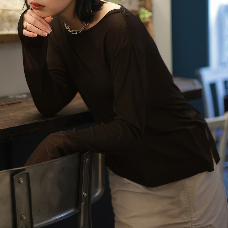 シアークルーネックプルオーバー【韓国ファッション】【春夏新商品】 | Doula Doula | 詳細画像20 