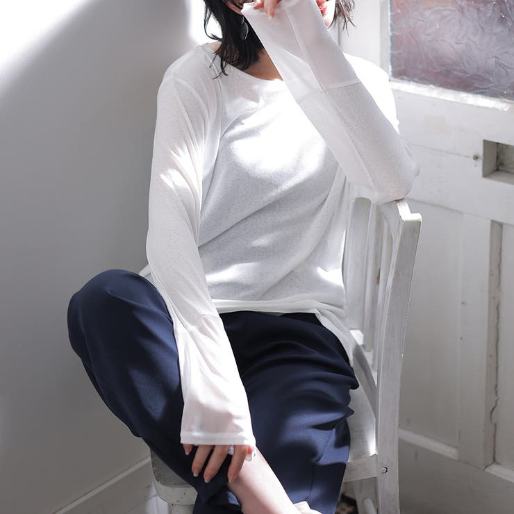 シアークルーネックプルオーバー【韓国ファッション】【春夏新商品】 | Doula Doula | 詳細画像22 