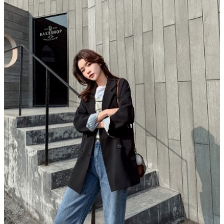 ダブルジャケット 韓国ファッション 品番 Zj Girly Doll ガーリードール のレディースファッション 通販 Shoplist ショップリスト