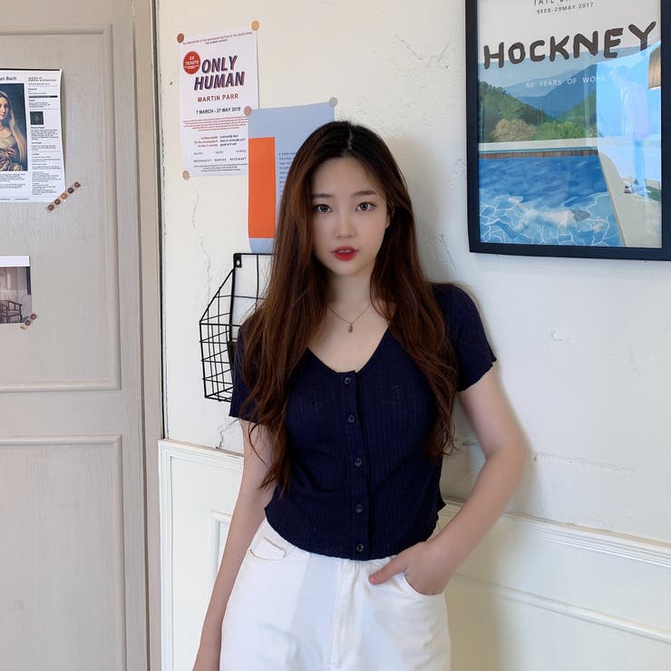 21春夏商品 半袖リブトップス 韓国ファッション 品番 Zj Girly Doll ガーリードール のレディースファッション 通販 Shoplist ショップリスト