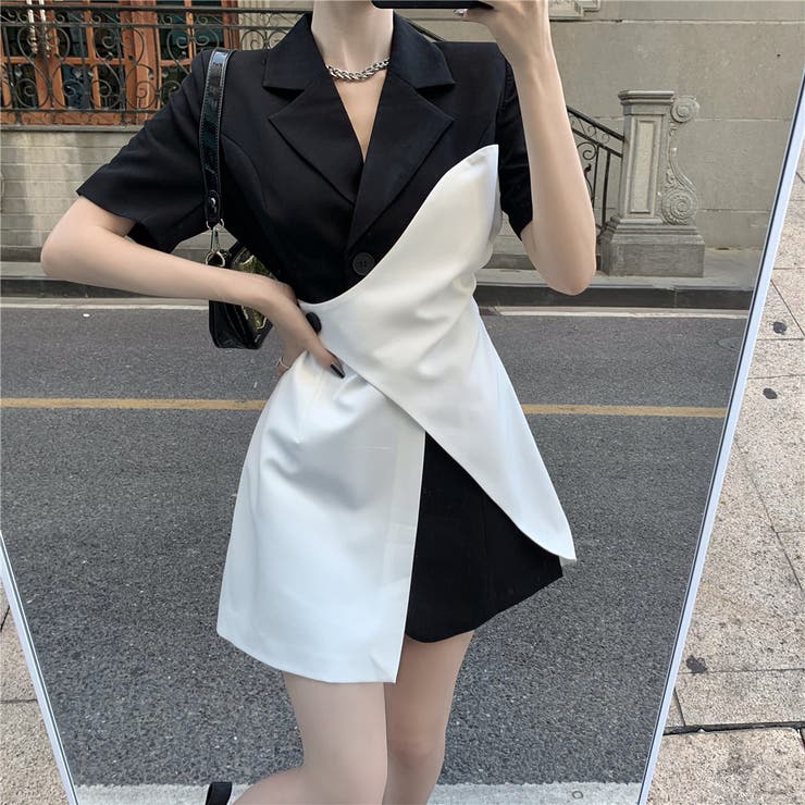 Girly Doll コントラストジャケットワンピース 21春夏商品 品番 Zj Girly Doll ガーリードール のレディースファッション通販 Shoplist ショップリスト