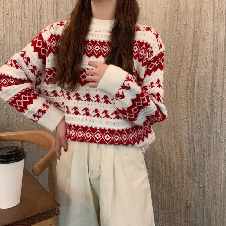 ノルディック柄ニット 韓国fashion 品番 Zj Girly Doll ガーリードール のレディース ファッション通販 Shoplist ショップリスト
