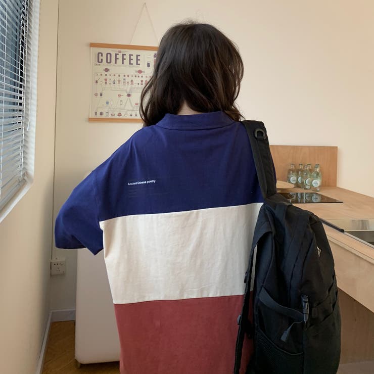 女性服まとめ売り オーバーサイズポロTシャツ【韓国ファッション】[品番