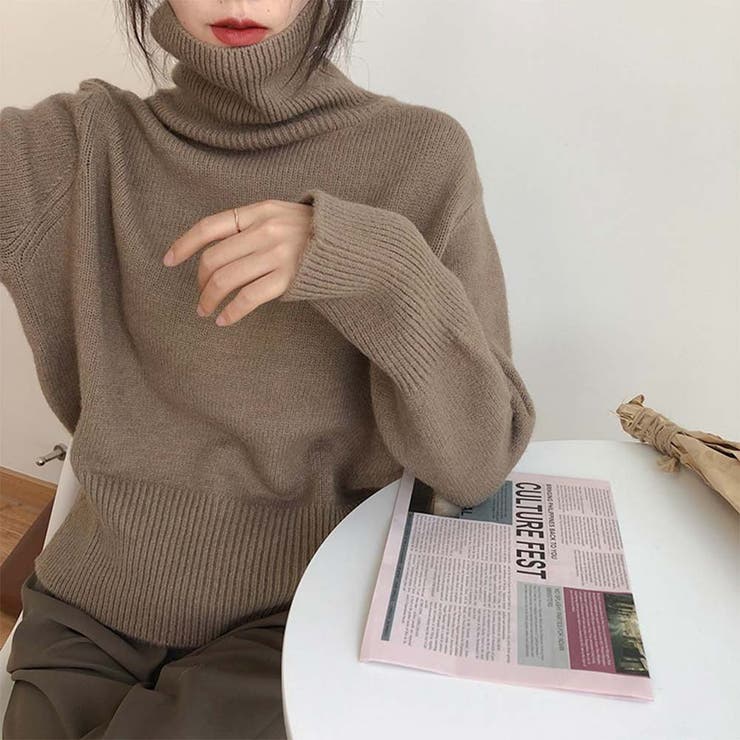タートルネックモヘアニットセーター【韓国ファッション】[品番