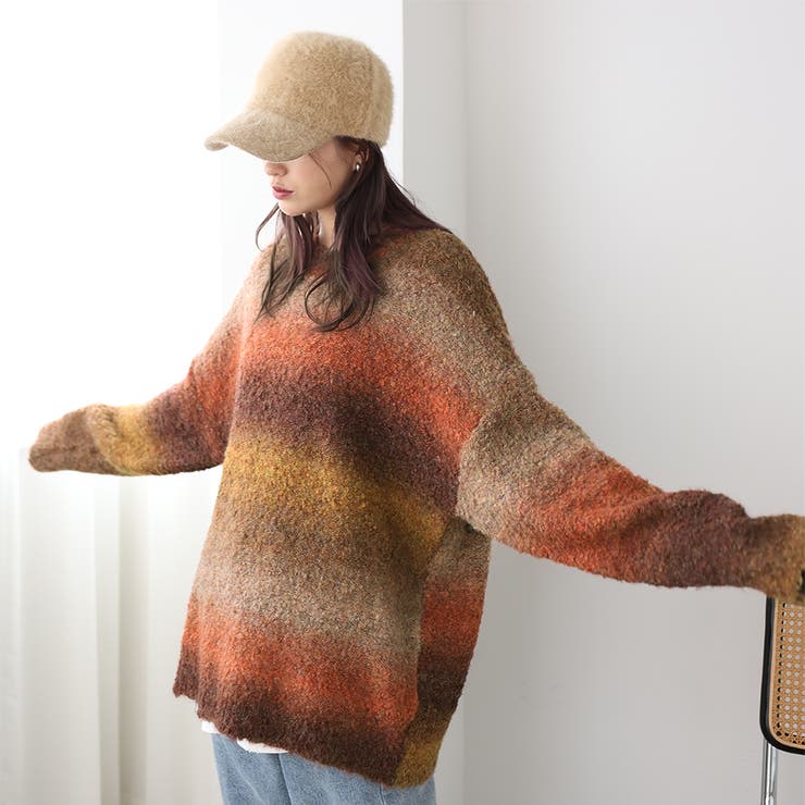 グラデーションカラーニットセーター【韓国ファッション】 | Doula Doula | 詳細画像29 