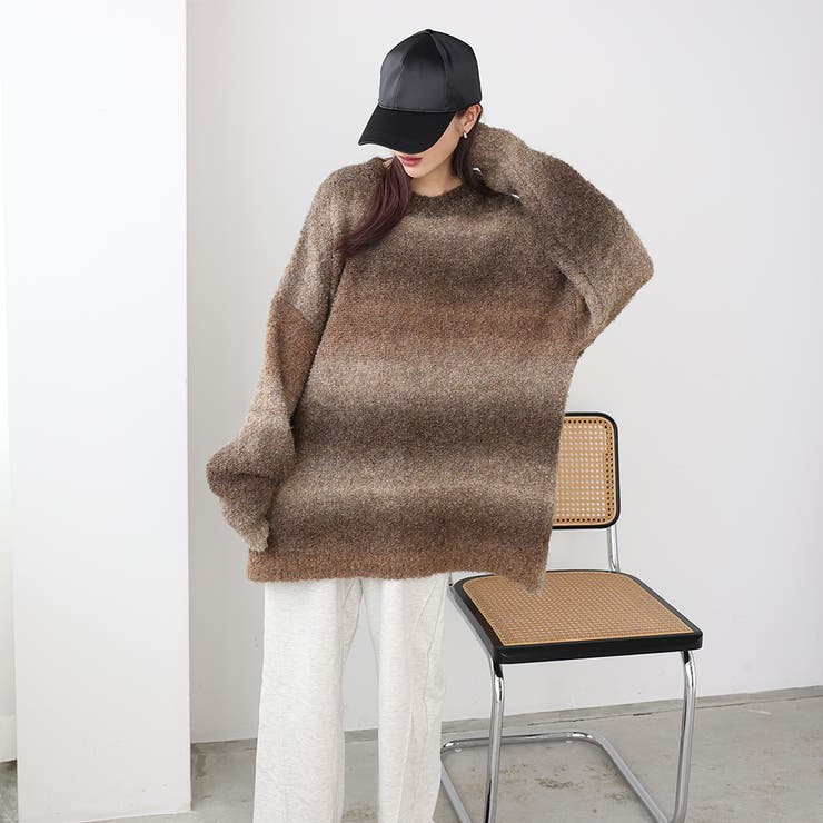 グラデーションカラーニットセーター【韓国ファッション】 | Doula Doula | 詳細画像32 