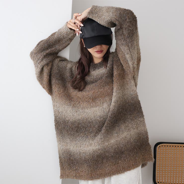 グラデーションカラーニットセーター【韓国ファッション】 | Doula Doula | 詳細画像34 