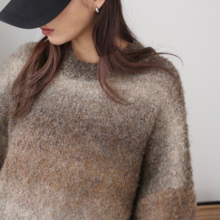 グラデーションカラーニットセーター【韓国ファッション】 | Doula Doula | 詳細画像35 