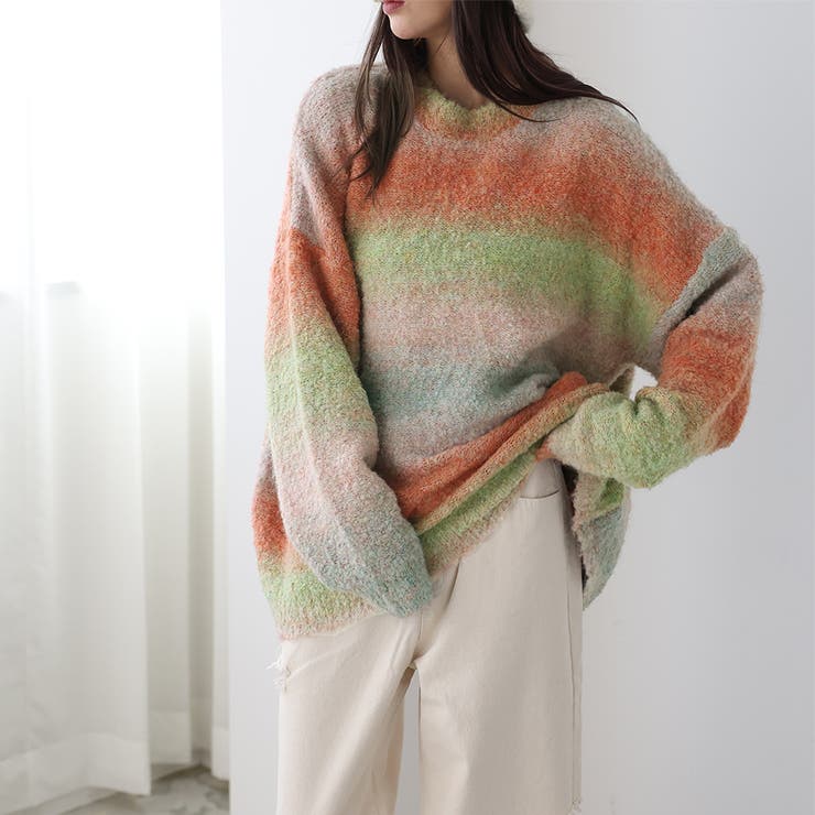 グラデーションカラーニットセーター【韓国ファッション】 | Doula Doula | 詳細画像38 