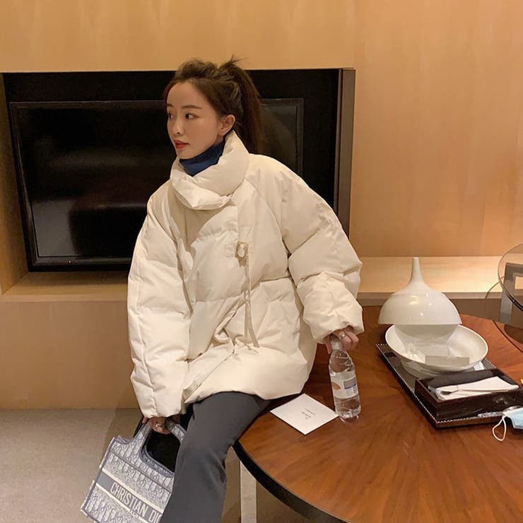 マルシェノア 希少 刺繍入りスタジャン ブラウン/アイボリー オシャレ