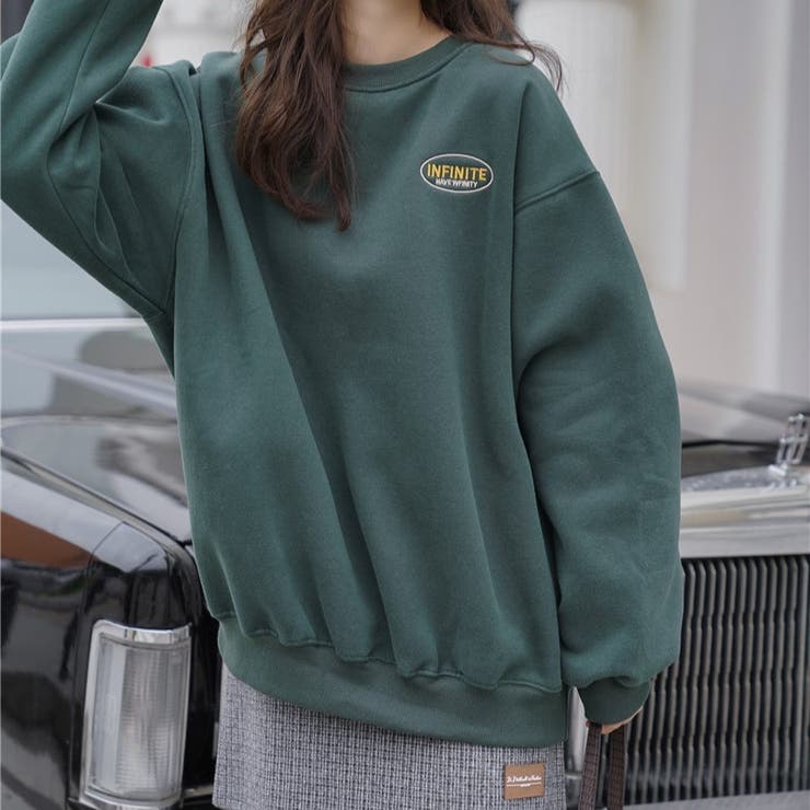 ワンポイントロゴスウェット【韓国ファッション】[品番