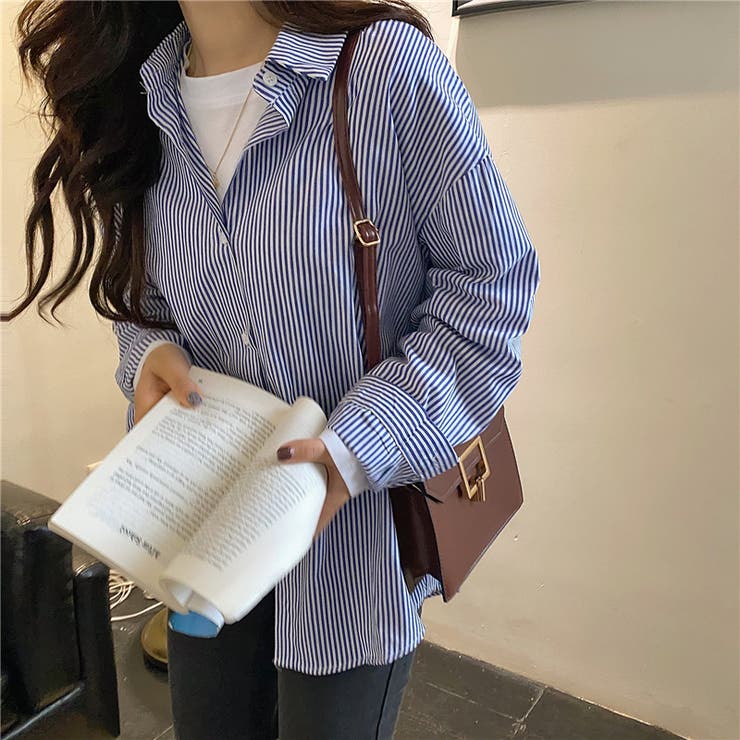 21春夏商品 ストライプシャツ 韓国ファッション 品番 Zj Girly Doll ガーリードール のレディースファッション 通販 Shoplist ショップリスト