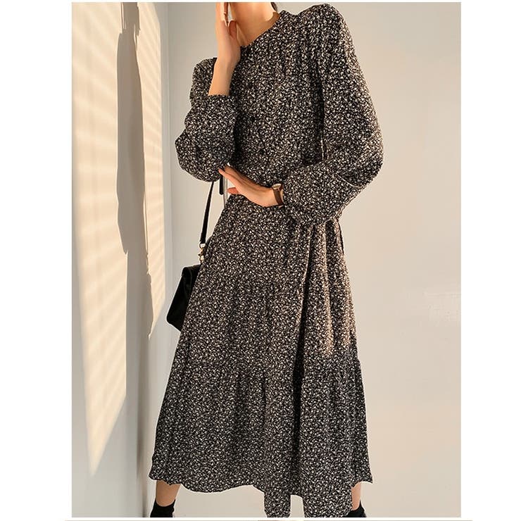 21春夏商品 レトロ花柄シフォンワンピース 韓国ファッション 品番 Zj Girly Doll ガーリードール のレディースファッション通販 Shoplist ショップリスト