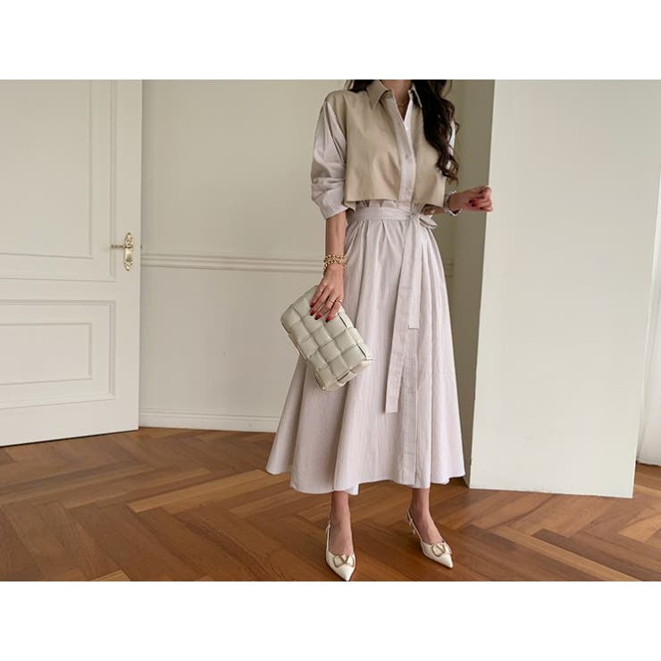 21春夏商品 ストライプシャツワンピース 韓国ファッション 品番 Zj Girly Doll ガーリードール のレディースファッション通販 Shoplist ショップリスト