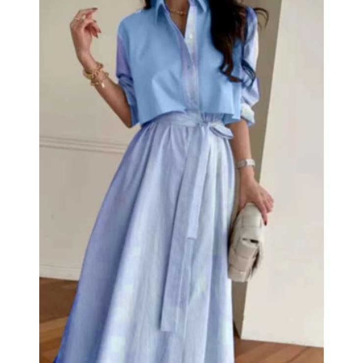 21春夏商品 ストライプシャツワンピース 韓国ファッション 品番 Zj Girly Doll ガーリードール のレディースファッション通販 Shoplist ショップリスト