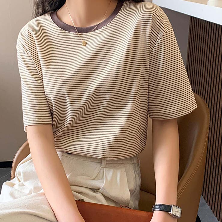 ボーダーカットTシャツ【韓国ファッション】 | Doula Doula | 詳細画像10 