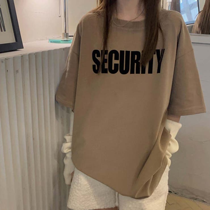 SECURITYロゴプリントビックTシャツ【韓国ファッション】[品番